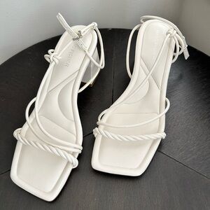 Marc Fisher White Maylan Sandal - 8.5